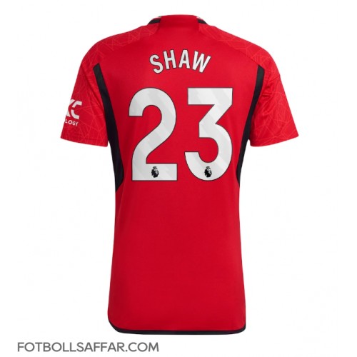 Manchester United Luke Shaw #23 Hemmatröja 2023-24 Kortärmad